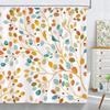 Bunter Blumiger Duschvorhang Aquarell Blumenblätter Modern Minimalistisch Badevorhang Polyesterstoff Badezimmer Dekor Mit Haken