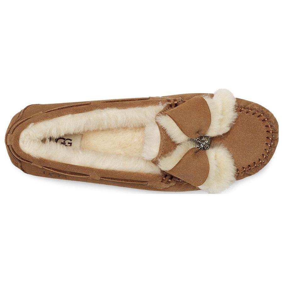 UGG Dakota Хутряний бант 'Каштановий' Жіночий 1138373-CHE