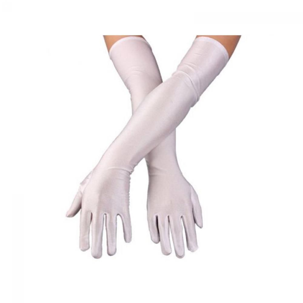 Women Wedding Opera Evening Party Gloves Satin Long Prom Costume