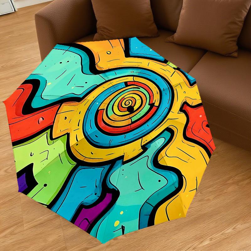 1PC Spiral Pattern Automatic Open/Close Umbrella Compact Folding Umbrella with 8-Rib Shaft Lightweight Esign, Fashion Lovers1224A
