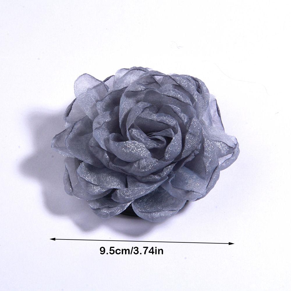 Handmade Artificial Flowers DIY Hair Accesorries Burnt Edge Flower Sewing Patches for Women Girl