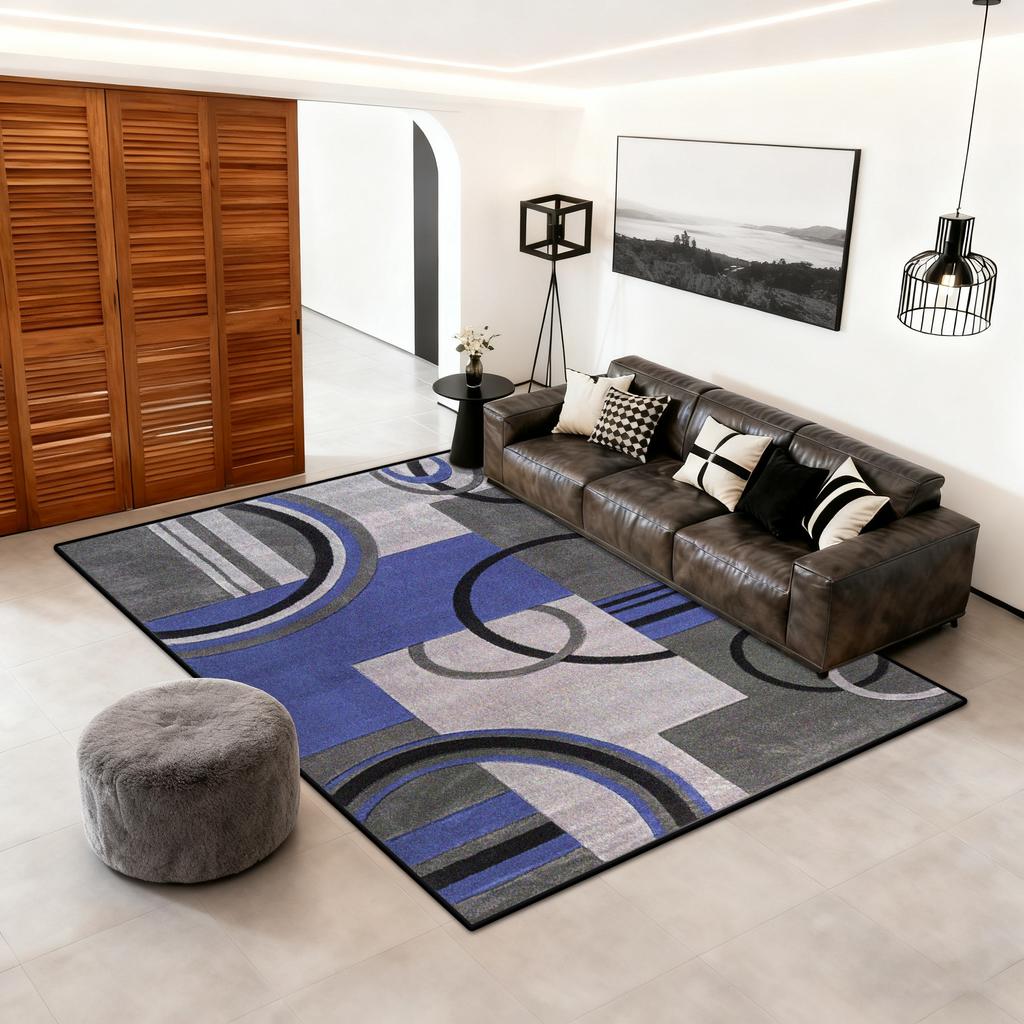 Nordic Style Large Area Rug Geometric Carpet Non-Slip Washable Rug for Living Room Bedroom Cloakroom Home Decor Floor Mat Soft