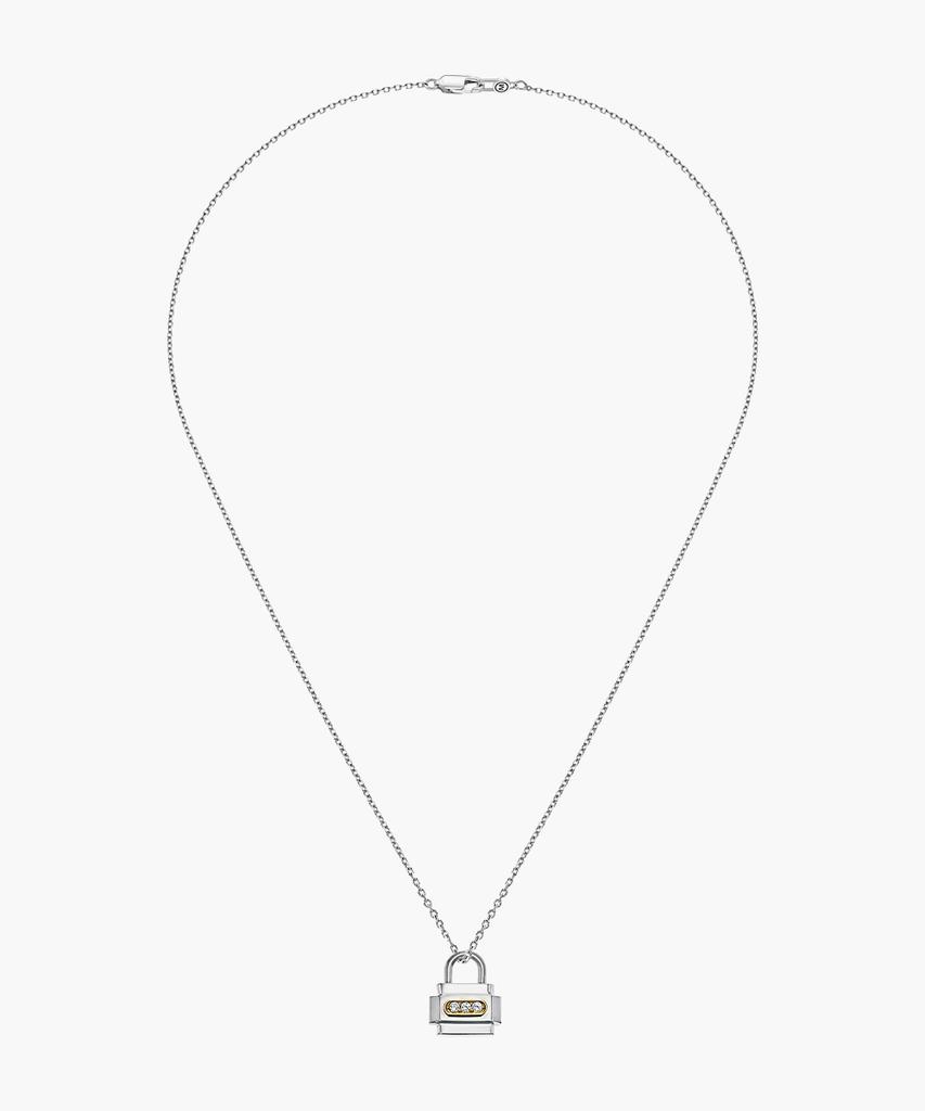 Mcel Silver Pin Padlock Necklace
