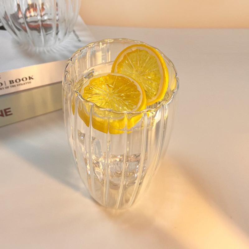 250-450ML Dobbeltvegg Glasskopp Gjennomsiktig Varmebestandig Kaffekopp Te Melk Juice Krus Hjem Ølkrus Vannglass Drikkeglass