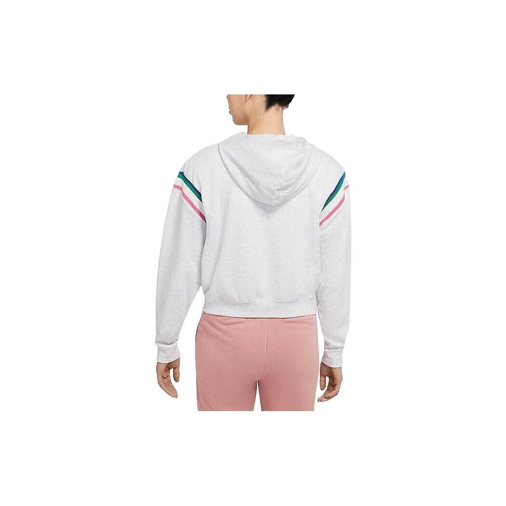 Nike Sweat à capuche à manches longues avec imprimé logo pour femmes Blanc CU5924-051