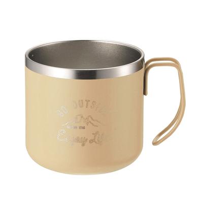 Captain Stag Mug Cup Double Stainless Steel Vacuum Insulated Keeping 350ml Beige Monte (CAPTAIN STAG) Hot/Cold UE-3557