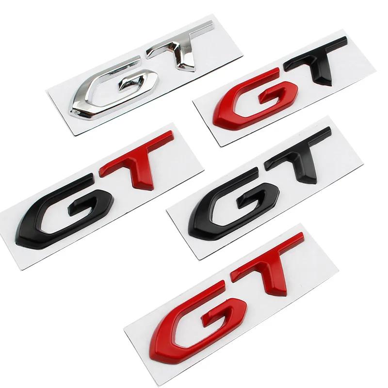 Metalowe Litery z Logo GT Emblemat Odznaka Bagażnika Samochodowego Dla Kia Peugeot 408 508 5008 208 2008 308 T9 3008 GT Naklejka Akcesoria
