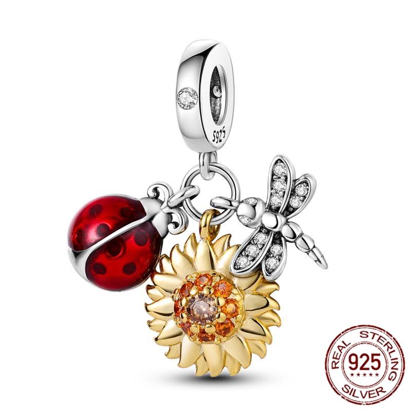 Copper Dragon Firefly Butterfly Puppy Heart Plane Travel Charm Bead Charms Compatible With Authentic Bracelets Zircon Ideal For Women Gift Gift