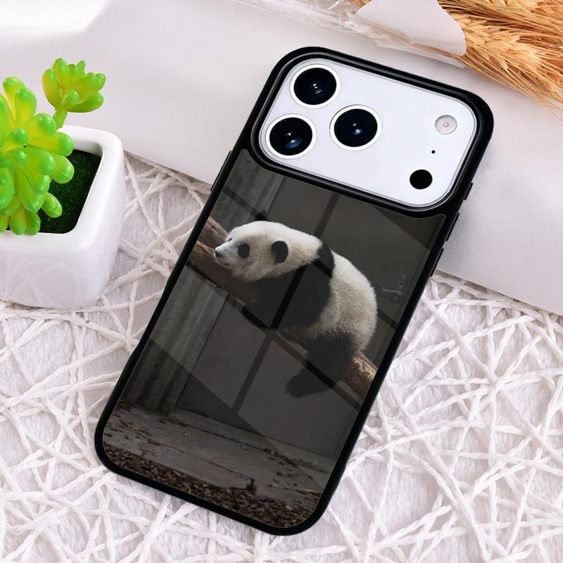 Cute Cartoon Panda Phone Case for iPhone 17 Air 16 15 11 12 14 13 Pro Max Shockproof Cover