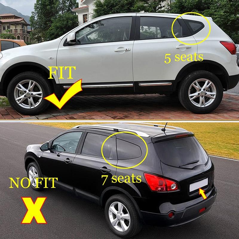 6τμχ/Σετ Στύλοι Πυλώνες Αυτοκινήτου για Nissan Qashqai J10 2008-2013 Διακοσμητικά Αυτοκόλλητα Πλαισίων Παραθύρων Πόρτας Αξεσουάρ