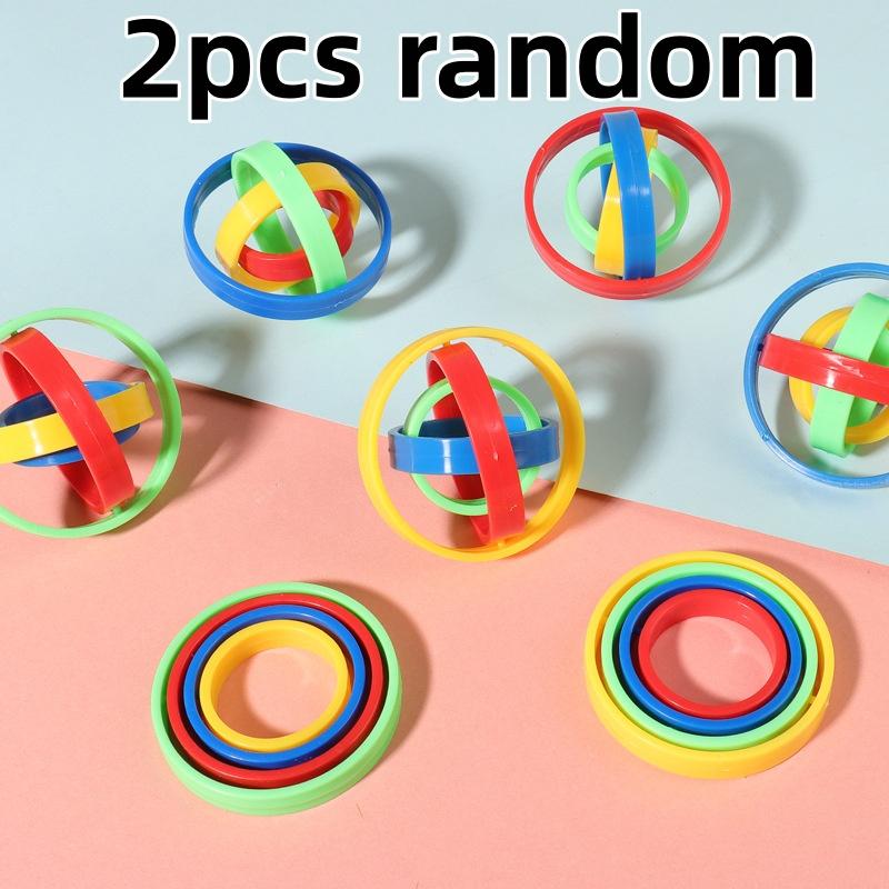 Gift 2PCS 3D Infinite Flip Fun Spinning Top Toy Cool Small Tool Fun Stress Relief Children's Bag Filler Colorful Spinning Gift