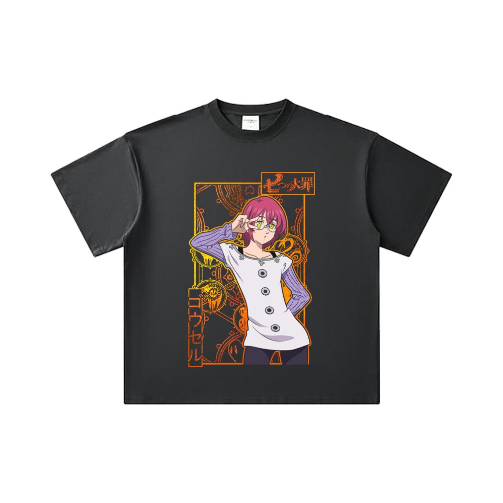 260 GSM Double Yarn 32 Count 100% Cotton Seven Deadly Sins V11 Gowther Print Unisex Heavy Cotton T Shirt