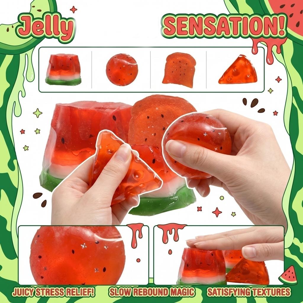 Slow Stress Toy Soft Watermelon Series Toy for Relaxation and Hand Exercise Suitable for All Ages