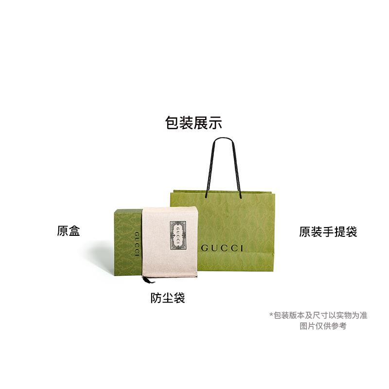 Gucci Distressed Old Flower Logo Wristband, Wool Splicing Leather Clutch Bag, Same Style for Men and Women, Couple Style, Beige/black