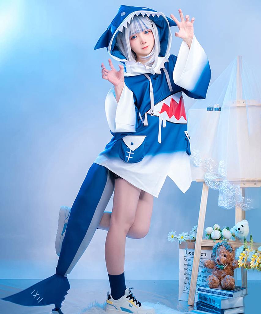 Hololive Cosplay Gawr Gura met pruik [milky time] Same-chan (L)