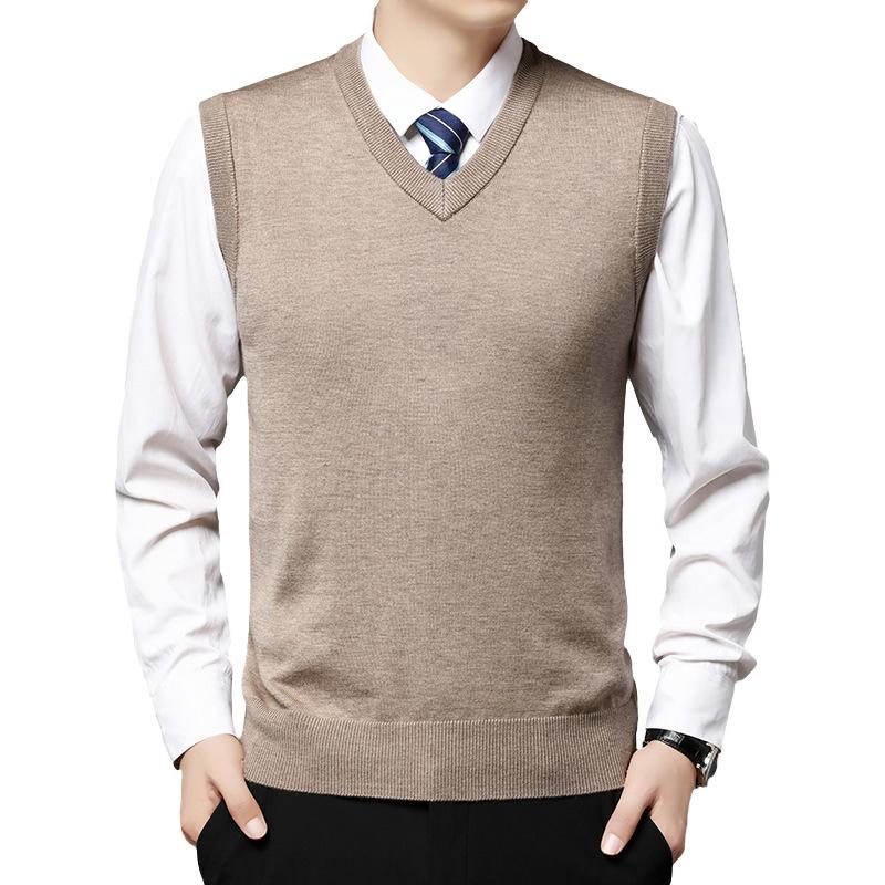 Heren Casual Trui Vest Warm Comfortabel Herfst Winter Bovenkleding Gebreide Trui