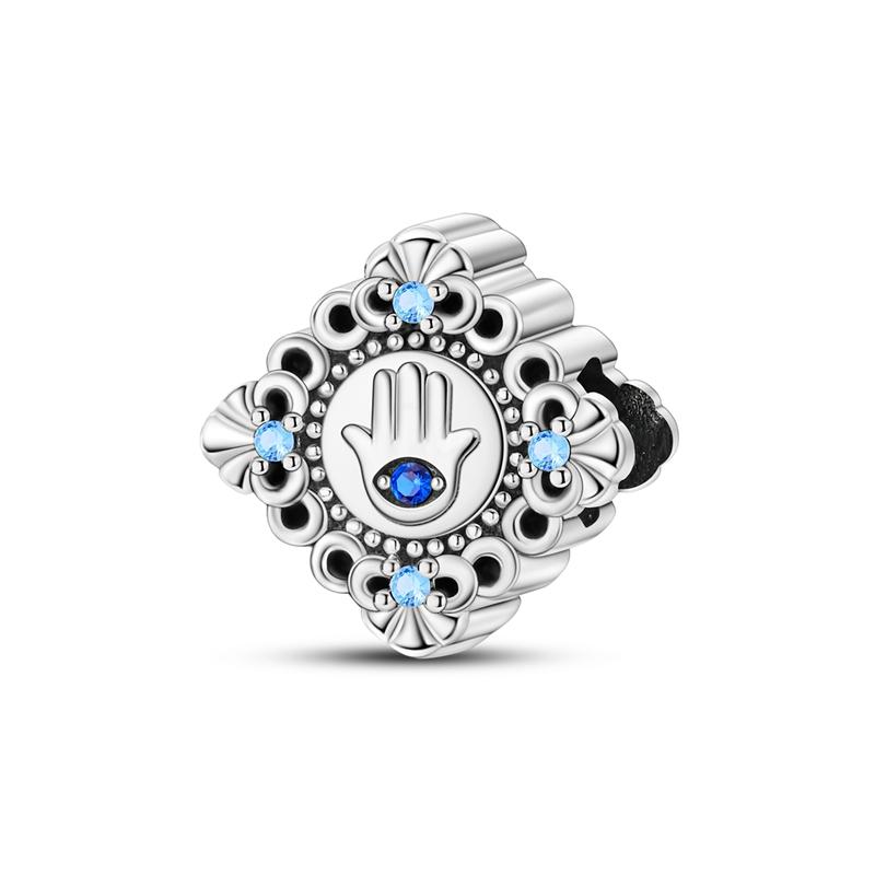 Copper Metal eyes smiling face blue starfish Charm Bead Components Compatible With Authentic Original Bracelet High Quality Fine Jewelry Charm Bead