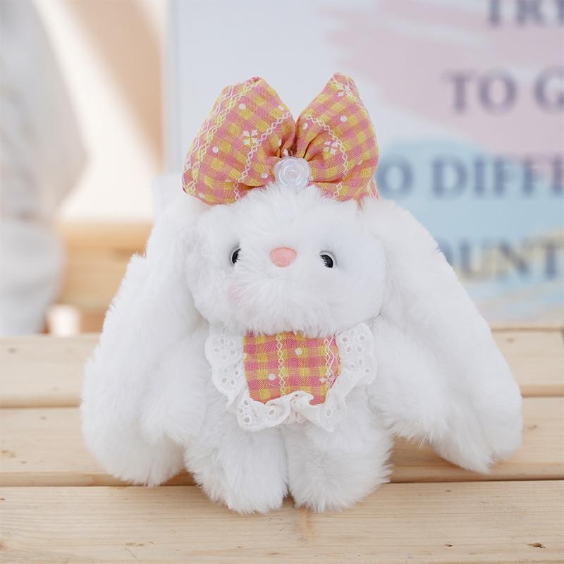 Cute Rabbit Plush Keyring With Pp Cotton Filling For Bag Decoration