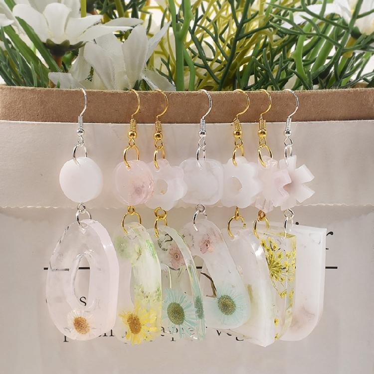 DIY Silicone Mold Crystal Earrings Pendant Silicone Mold Decorative Epoxy Mold