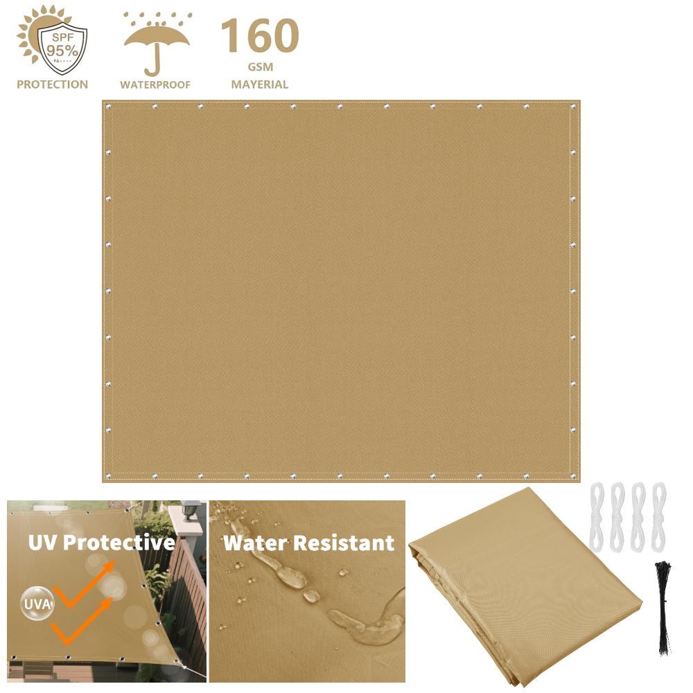 2/3/4/5M Sun Shade Sail Waterproof Outdoor Square Rectangle Garden Patio UV Block Outdoor Canopy Shade Cover Camp Awning Shelter