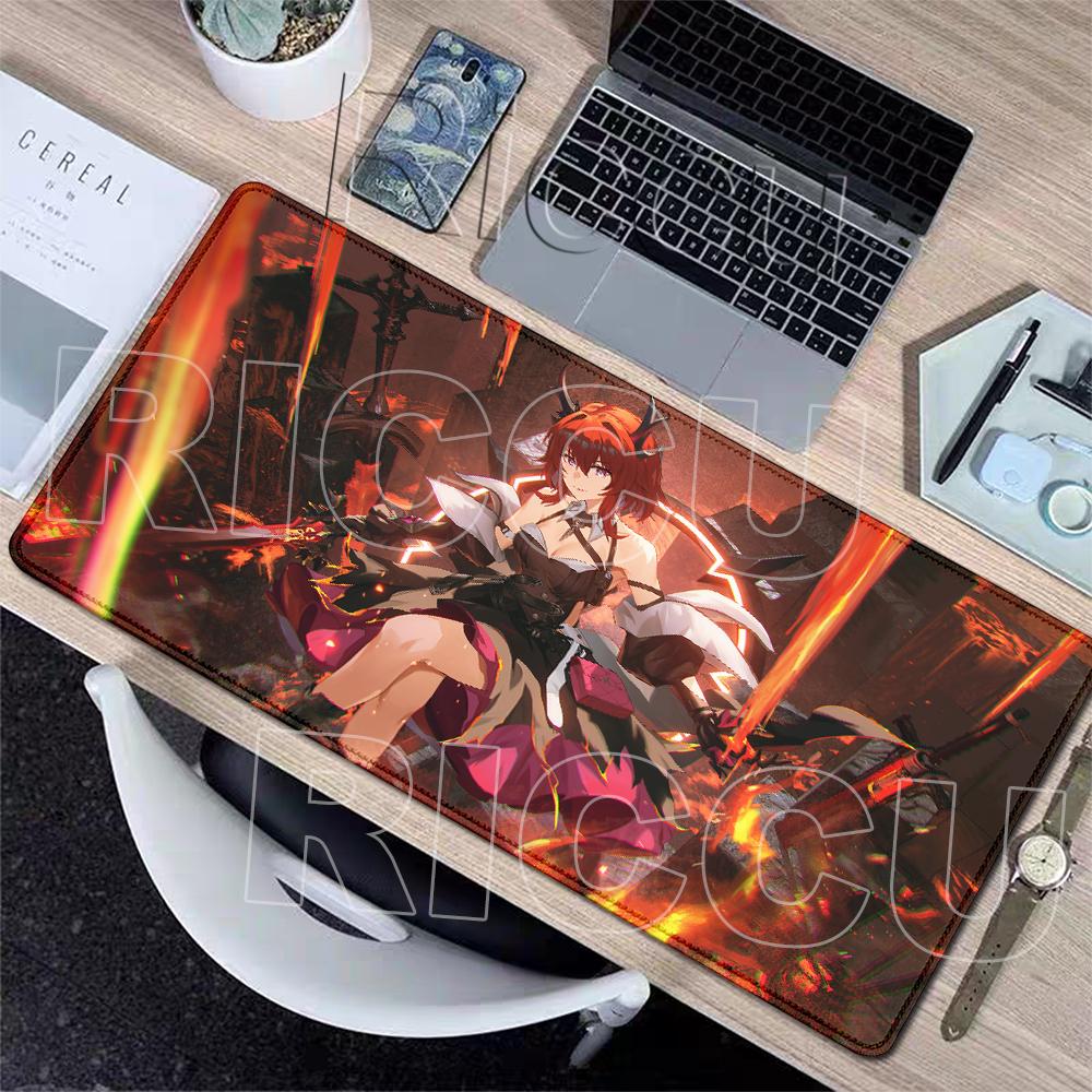 HD Printen Arknights Endfield Muismatten Anime Meisje Muismat Groot Gamer XXL Laptop Mat Gaming PC Accessoires Uitgebreide Bureau Mat