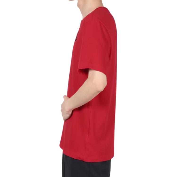 Jordan Logo Pattern Round Neck Pullover Soft Comfortable Short Sleeve T-Shirt Men T-Shirts Red DC7486-687