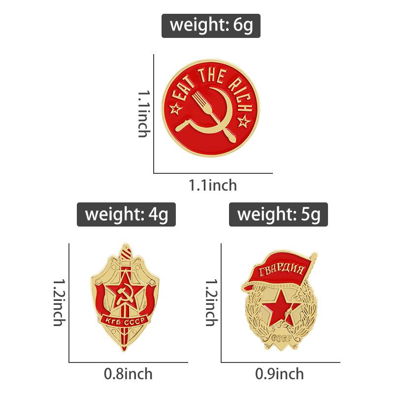 EAT THE RICH Enamel Pins Custom Group Logo Brooches Lapel Badges Clothes Russian Jewelry Gift for Kids Friends