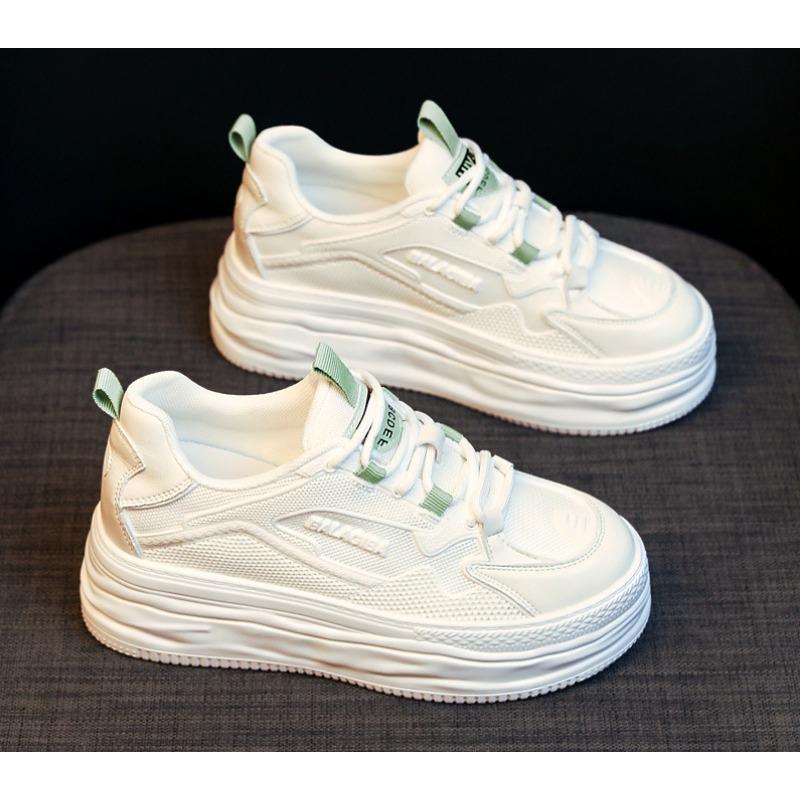 Women's White Shoes New Summer Mesh Shoes Versatile Thick Bottom Thin Breathable Casual Sports Daddy Shoes