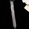 Alloy Tassel Chain Brooch Exaggerated Silver Color Handbag Accessories Jewelry Accessories Long Tassel Chain Ornament