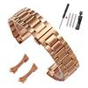Curved End Solid Stainless Steel Watch Bracelet 12/14/16/18/19/20/21/22/24mm Bands for Tissot Butterfly Buckle Universal Straps