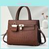 Pu Business Tote Bag For Women With Contrast Color Design And Large Capacity For Daily Use