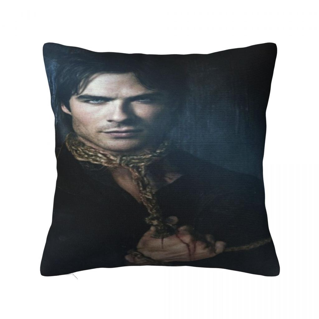 Damon Salvatore Kussensloop Merchandise Print Kussenhoes Kussenslopen Woondecoraties Vierkant Meerdere Maten