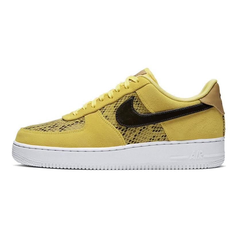 Nike Air Force 1 Low Yellow Snakeskin Sneakers BQ4424-700