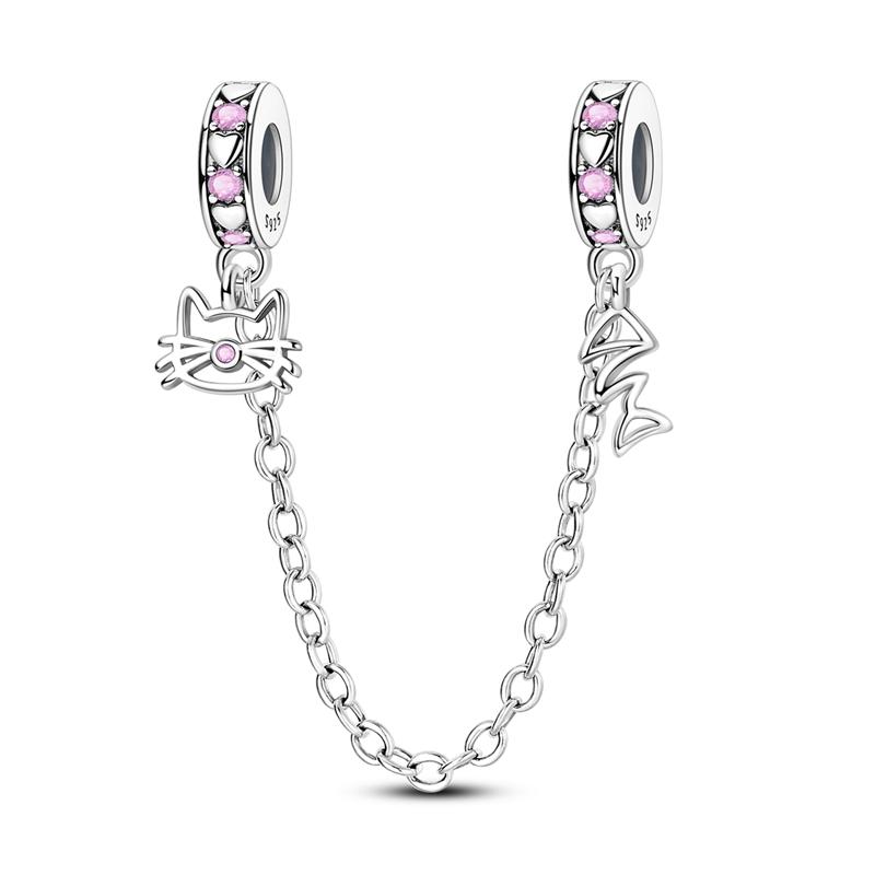PAMELA 925 Silver Heart Birthstone Charm with Multi-color Zircon Flower Bead for Bracelet Best Gift