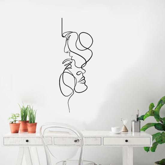 Wall Ornament Minimalist 3D Face Line Art Silhouette Wall Hanging Iron Abstract Craft for Home Decoration Adult Sex Wear