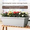 Vegetable Growing Box Flowerpot with Drainage Holes Thickened Edge Strong Load-Bearing Indoor Rectangular Vegetable Herb Planter Box