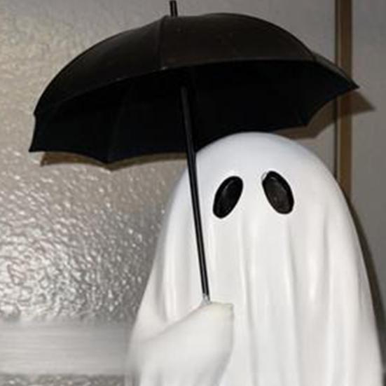 Halloween Decoration Ghost Wear Glasses Resin Statue Fine Craftsmanship Tabletop Ornament Home Decor