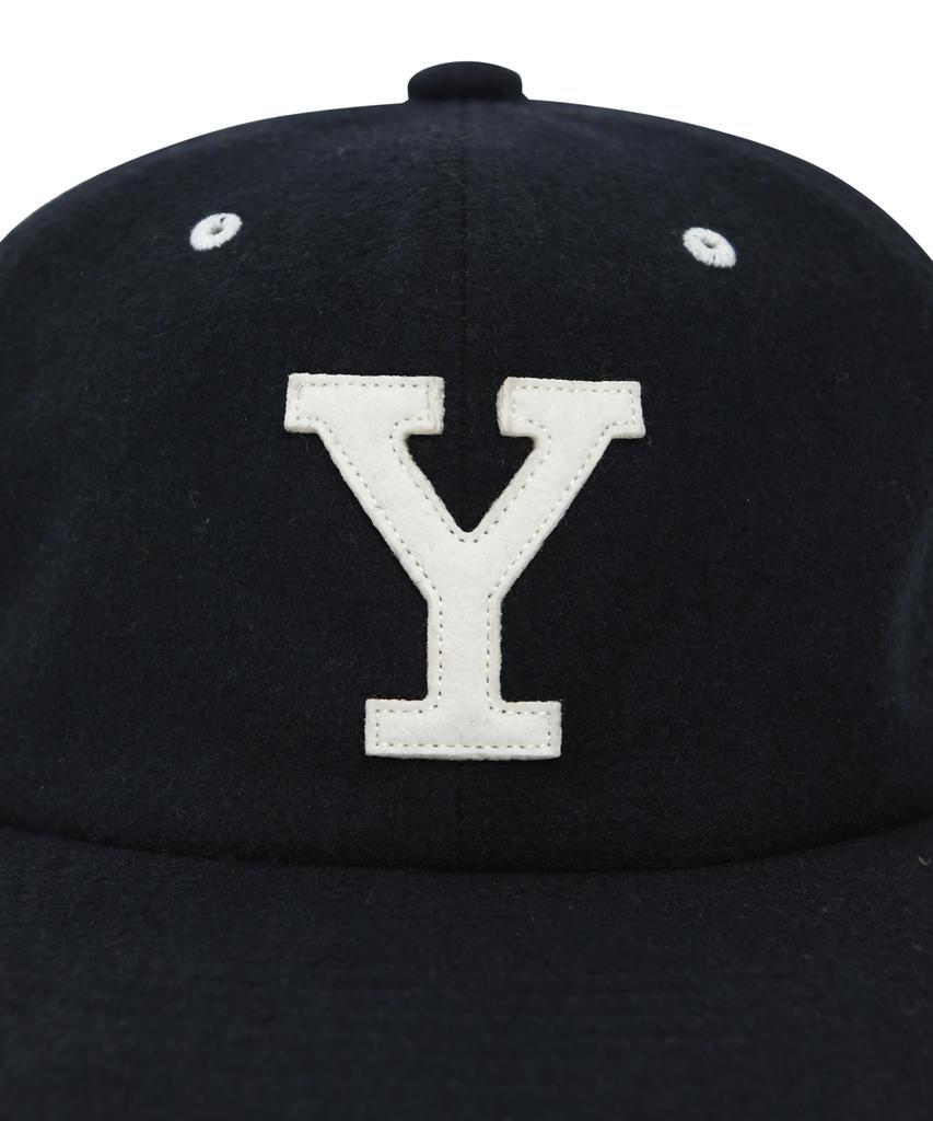 YALE Wool Leather Strap Cap_Navy