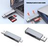 2 In 1 USB Type C To USB Type C SD TF Memory Card Reader Adapter for Laptop Data Transfer