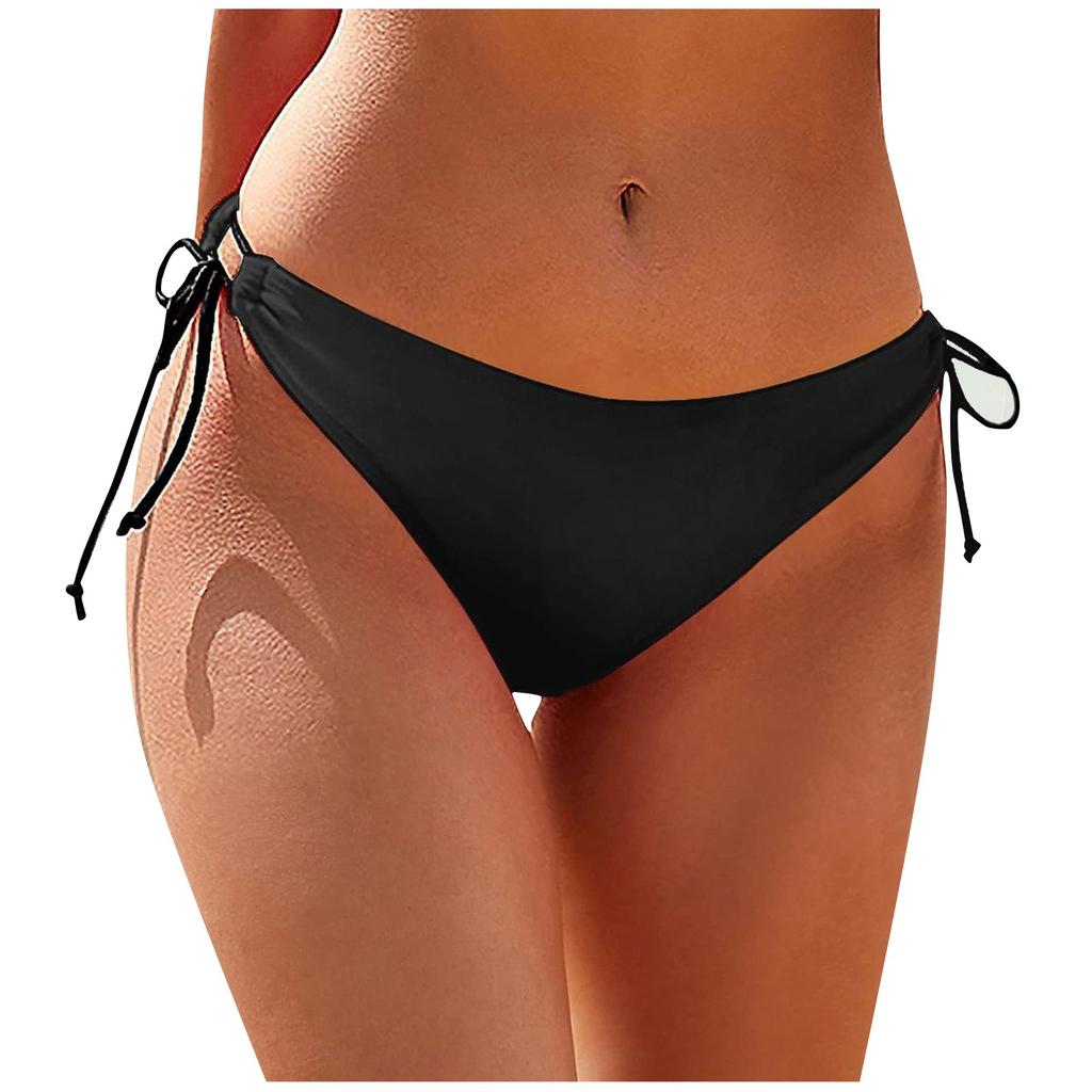Bottoms Womens High Waist Swimming Vintage Basic Style Full Coverage Bikini Split Swimsuit Briefs Swimming Trunk