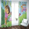 Dora the Explorer Cartoon Home Curtain Cute Printing Light Filtering Curtains Living Area Bed Room Heat and Sun Protection