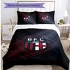 Bologna FC Printed 3PCS Bedding Set Breathable Duvet Cover with Pillowcases Decorative Bed Linen for Bedroom Home