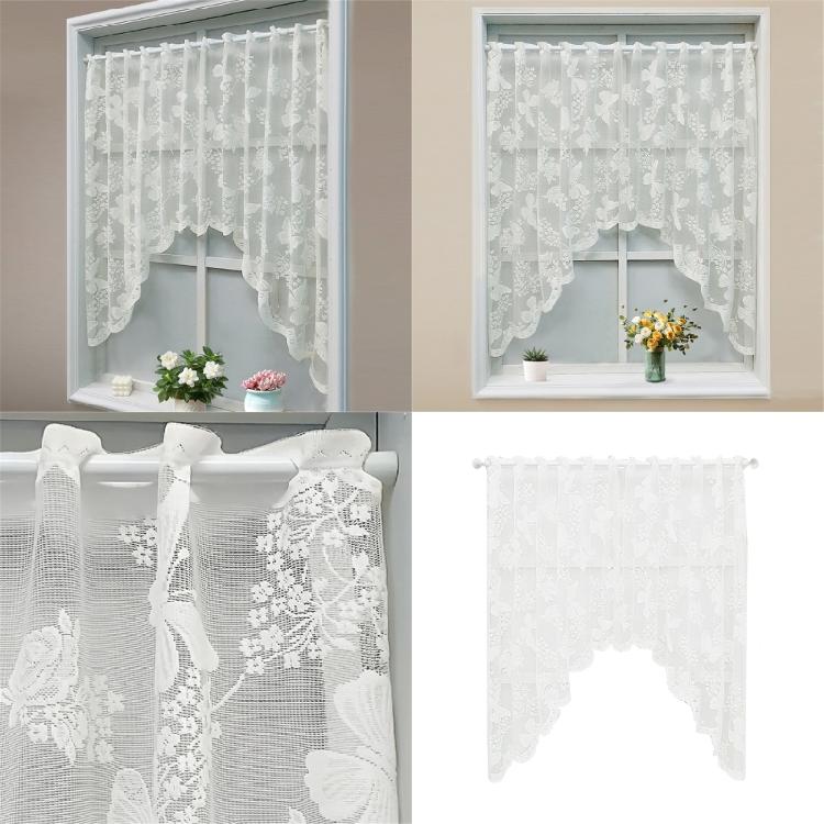 Semi Sheer Laces Window Curtain for Romance In Bedroom Living Room or Dining Space
