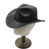 Modischer Western-Cowboyhut aus Wildleder mit Struktur für Herren und Damen, Vintage, große Traufe, Schatten im Freien, Jazzhut