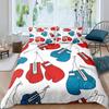 Boy Boxing Duvet Cover Twin Queen,Sports Games Theme Bedding Set Boxing Gloves Comforter Cover For Kids Teens Boxing Player Room