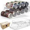 Acrylic Honpo Can Storage Rack, Beer Can Holder, Juice Storage Rack, Double-Finished Can Holder, Beer Crate, Refrigerator Storage (500ml Capacity)