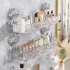 No-Drill Suction Cup Bathroom Shelf & Rack
