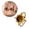 Modischer goldener Sonnenblumenring mit ovalem Tigerauge, geometrisch, verstellbare Größe, Fingerring, Feiertagsschmuck für Frauen