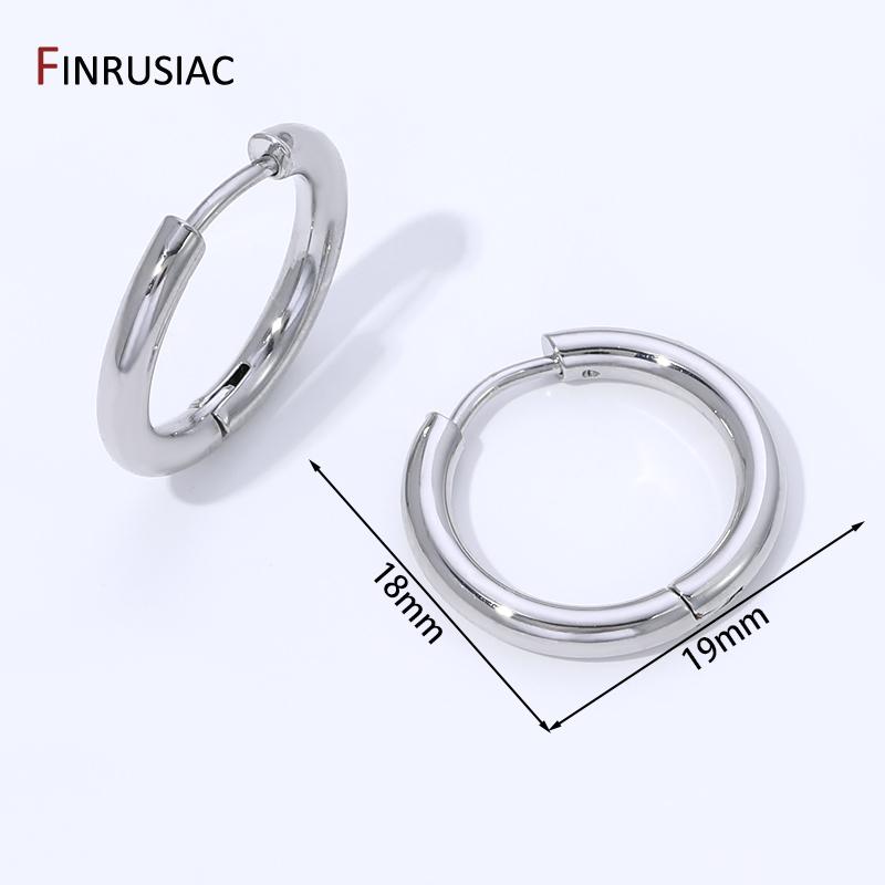 14K Gold Plated Brass Round Hoop Earring For Women Girls Fashion Circle Ring Earrings Wedding Party Gifts