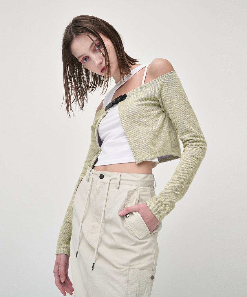Etmont String Long Cargo Skirt, Cream